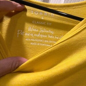 Torrid Bright Yellow Classic Fit Tee